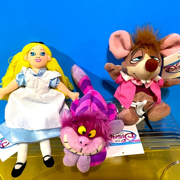 DISNEY EXCLUSIVE NWT 1990s ALICE IN WONDERLAND BEAN BAG PLUSH COMPLETE SET OF 12 - Picture 11 of 15